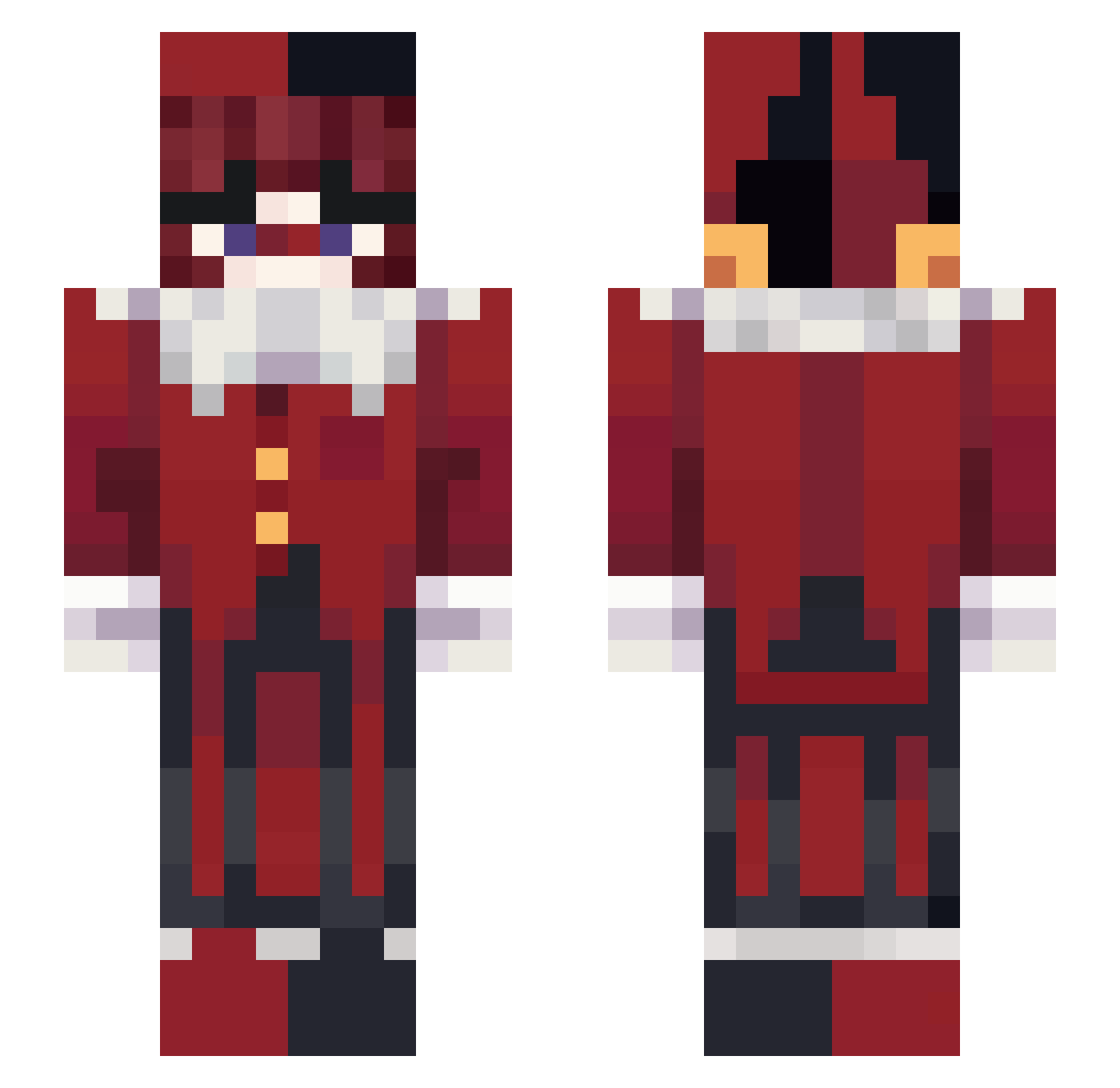 Dayyse Minecraft skin, front and back view