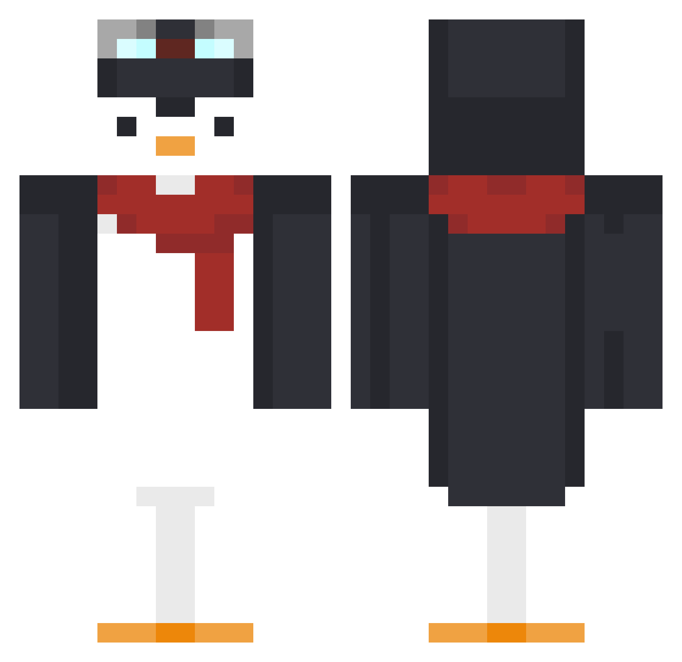 valerisn Minecraft skin, front and back view