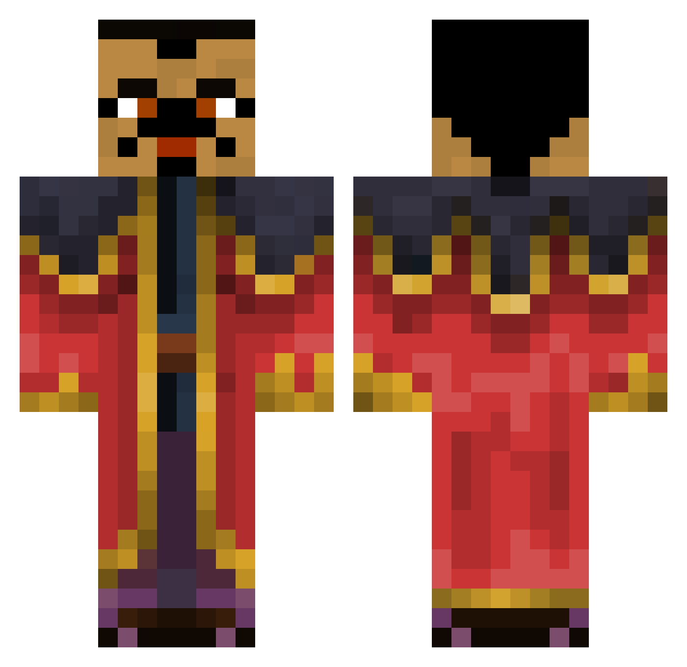 Hector_Escorpion Minecraft skin, front and back view