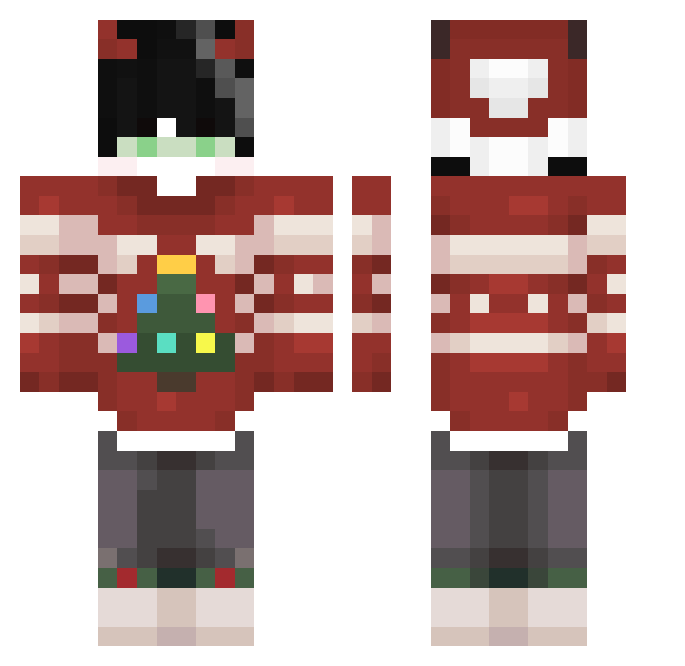 hajun23 Minecraft skin, front and back view
