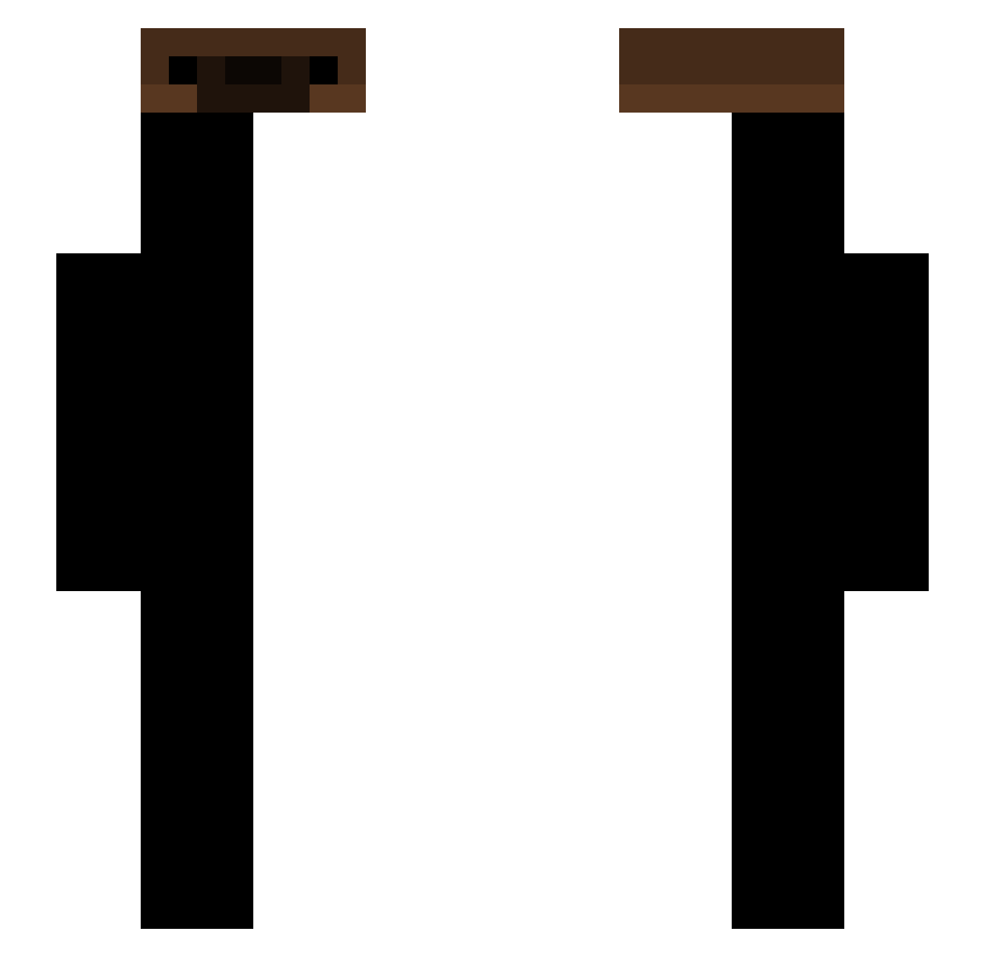 Faolon Minecraft skin, front and back view