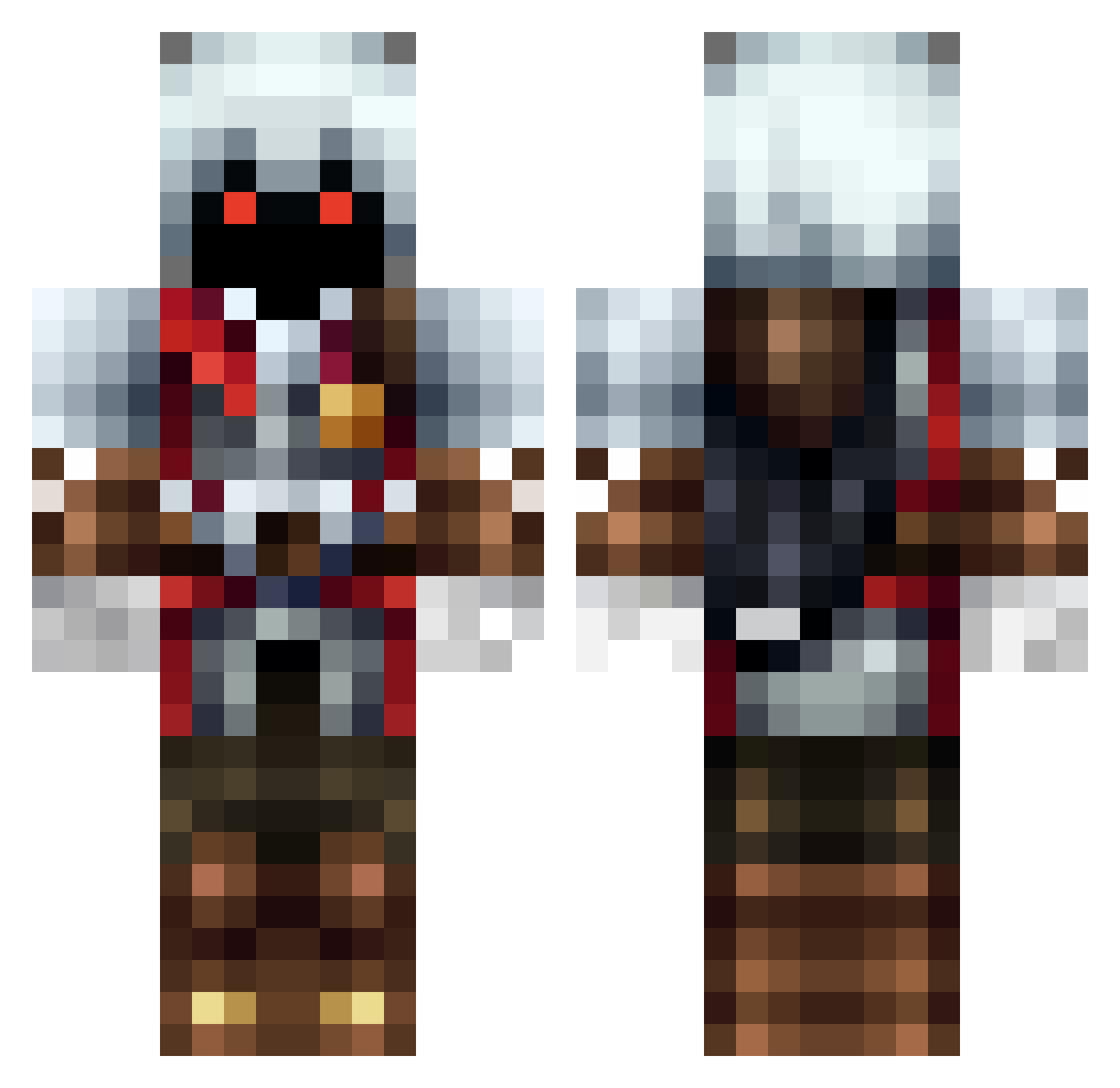 InfinityTheMyth Minecraft skin, front and back view