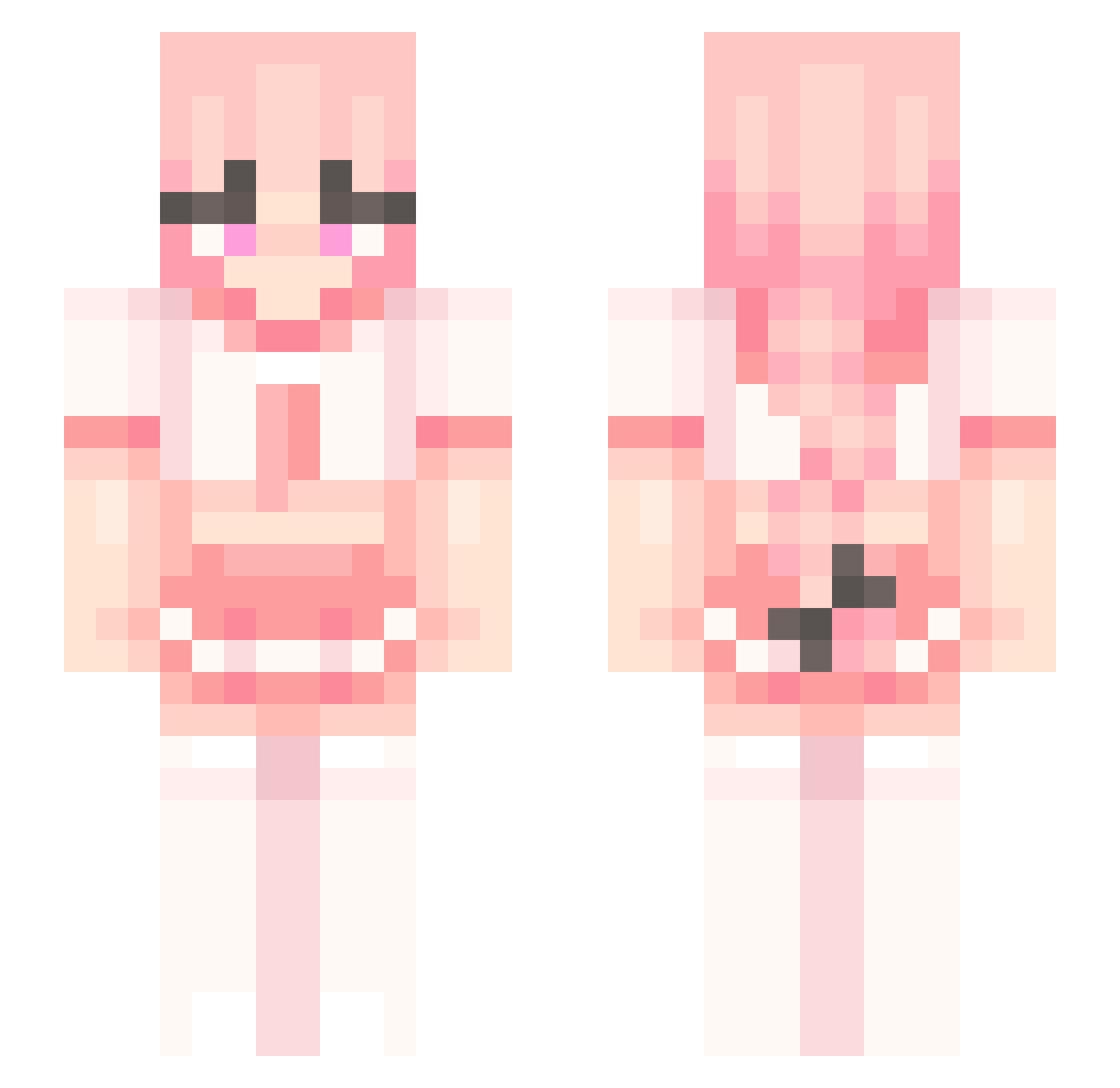 Sibbel Minecraft skin, front and back view