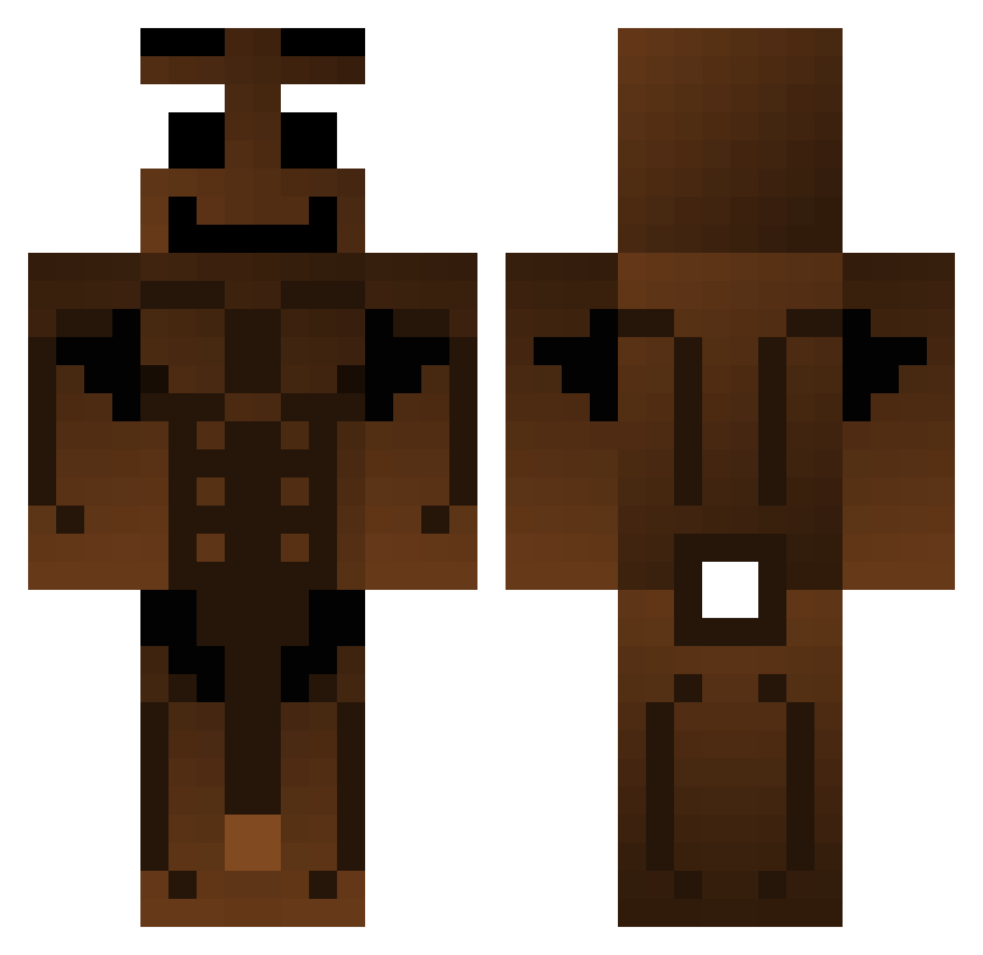 BigPeace2 Minecraft skin, front and back view