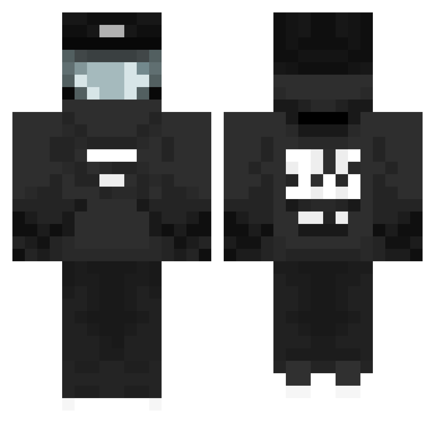 Xivuu Minecraft skin, front and back view