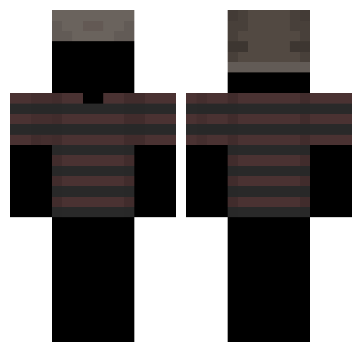 SrNeoKy Minecraft skin, front and back view