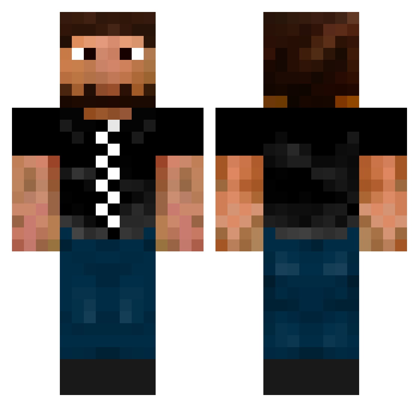 Sh0eBox_ Minecraft skin, front and back view