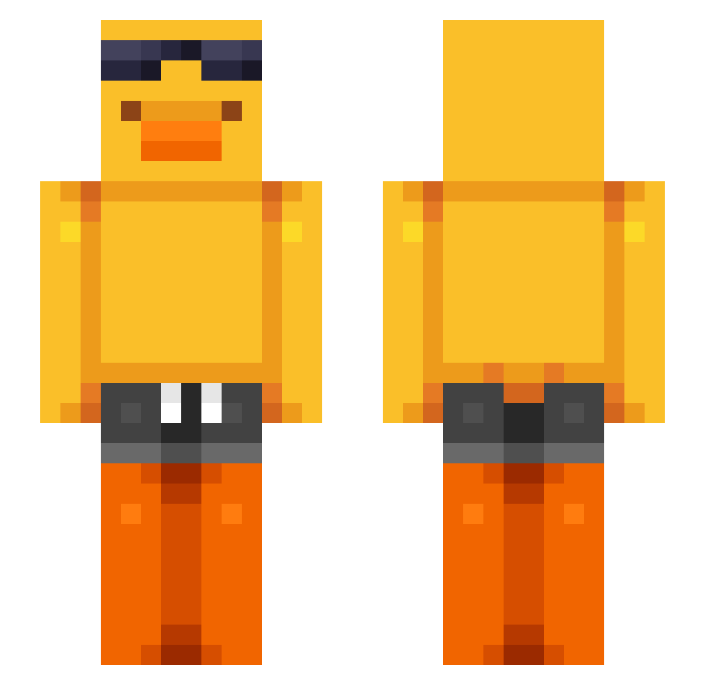 yersuh Minecraft skin, front and back view