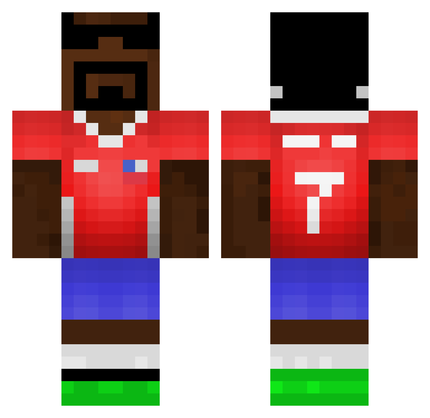 Loeby Minecraft skin, front and back view