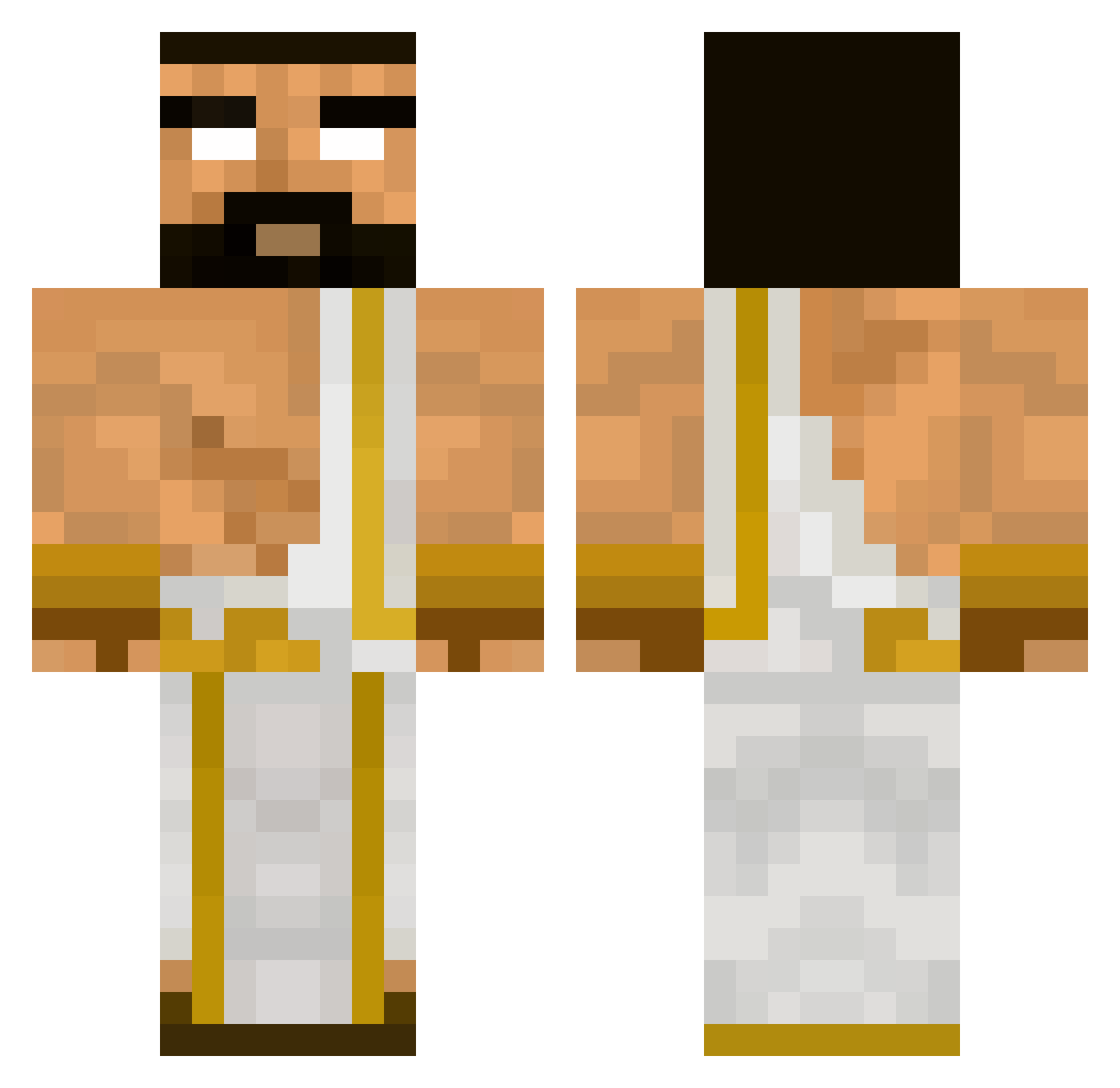 Burgeryoav Minecraft skin, front and back view