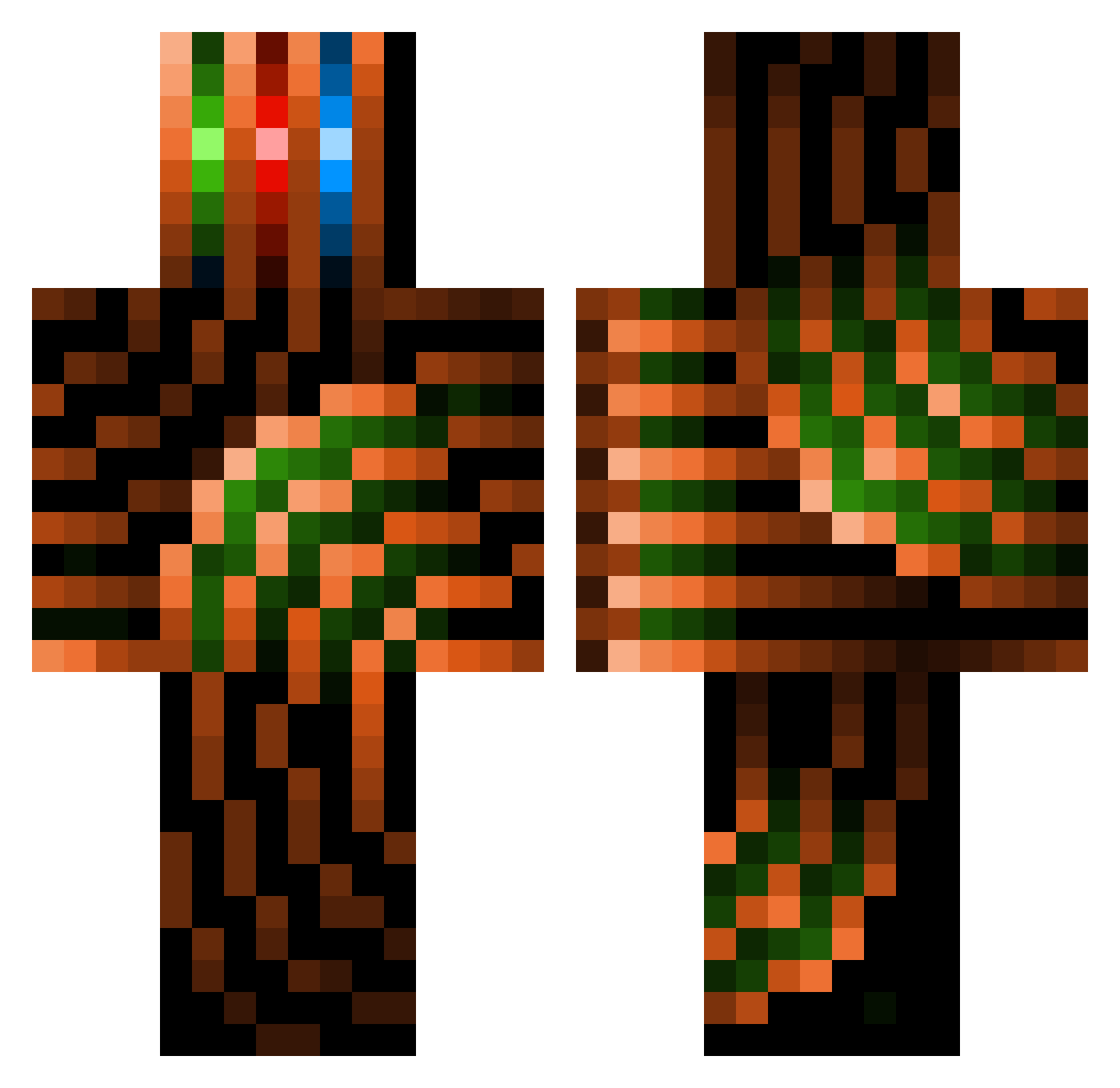 walrus280 Minecraft skin, front and back view