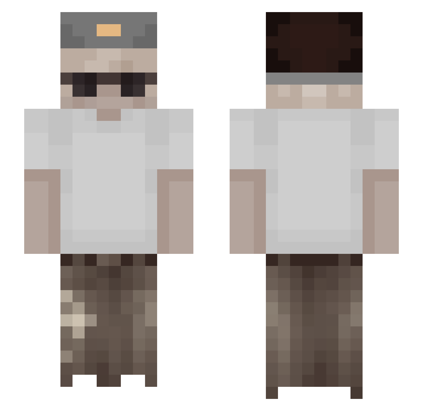 Marleyisadog Minecraft skin, front and back view