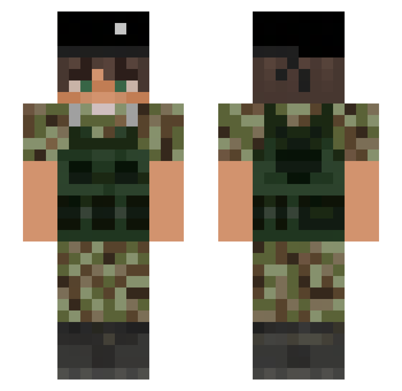 pidizzy Minecraft skin, front and back view