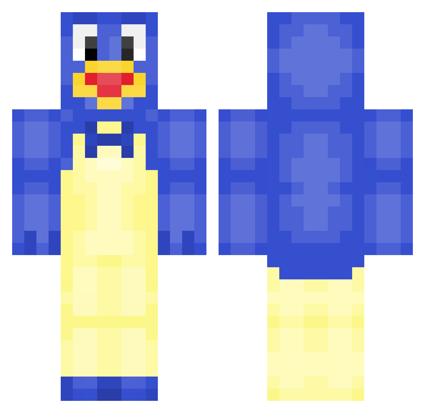 RedPhantom2401 Minecraft skin, front and back view