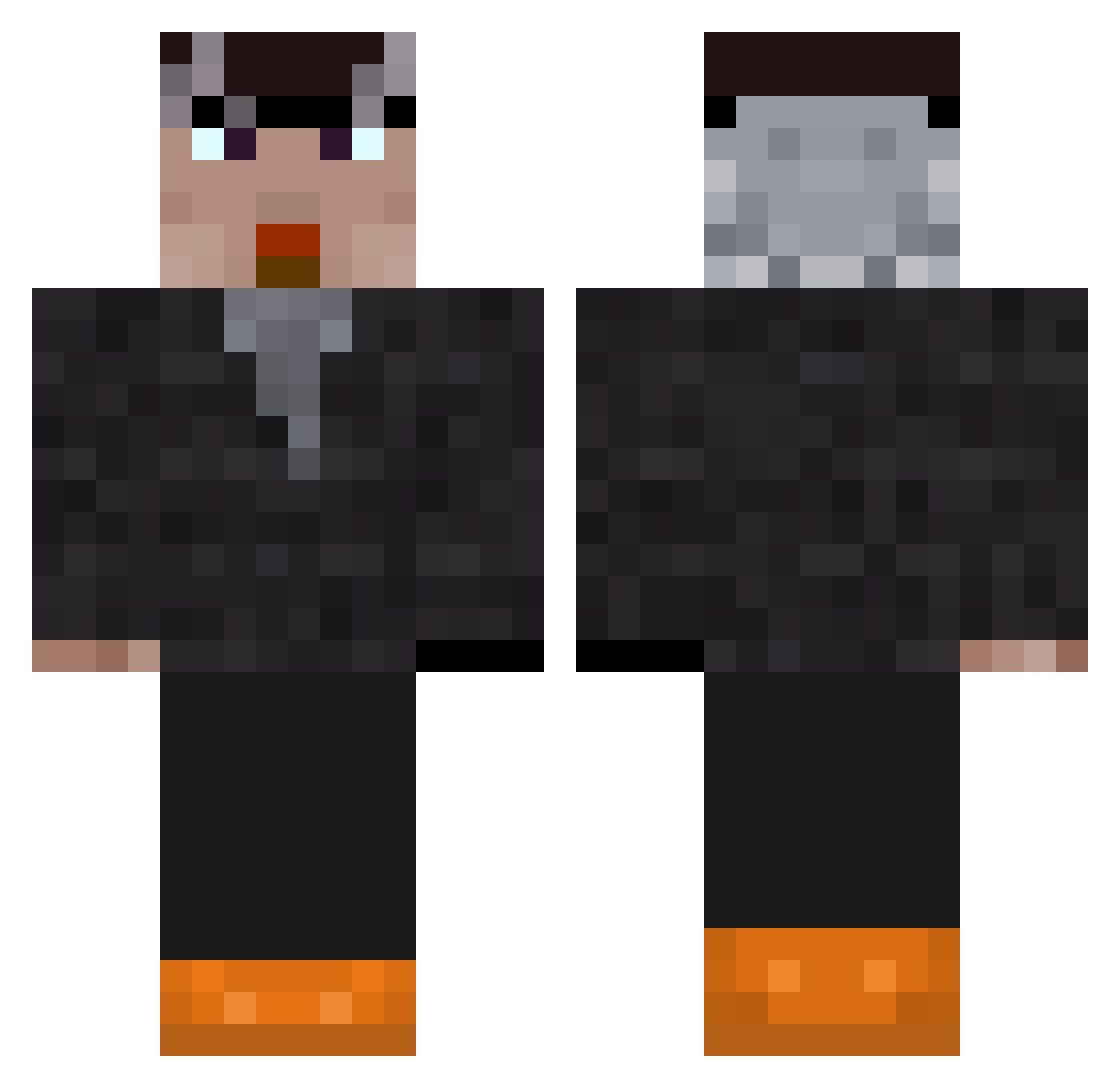 LiuChaoB_2 Minecraft skin, front and back view