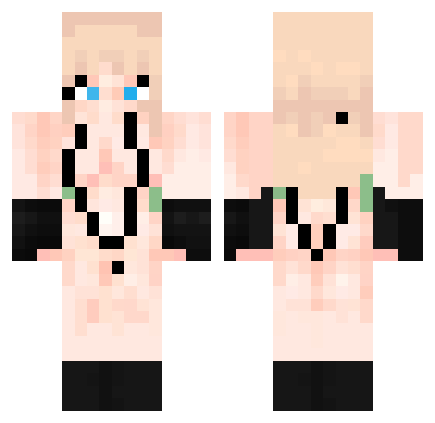 SyberBlade_ Minecraft skin, front and back view