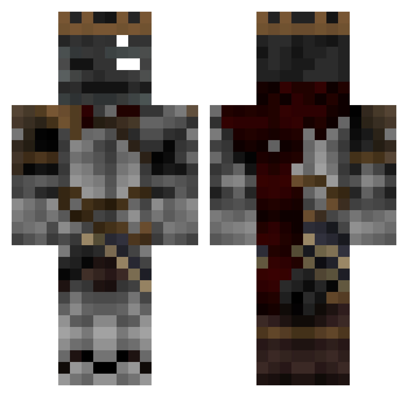 DarkArk9699 Minecraft skin, front and back view
