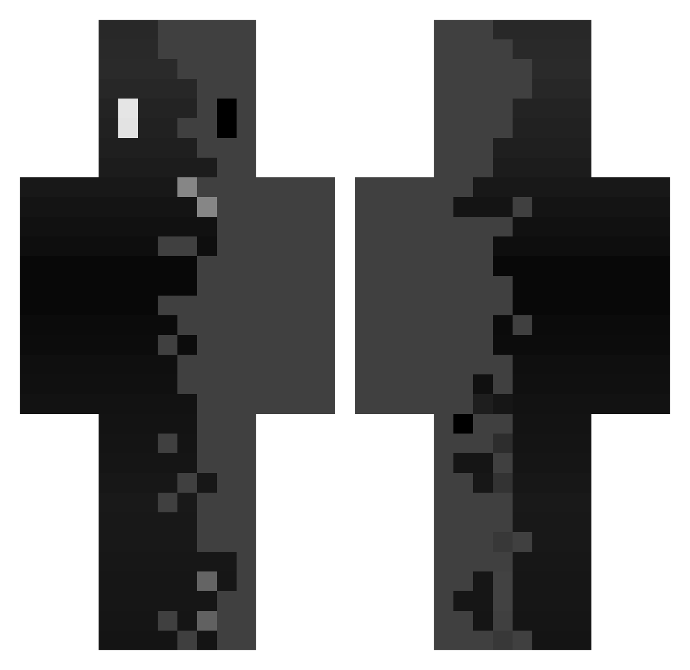 ZXHK Minecraft skin, front and back view