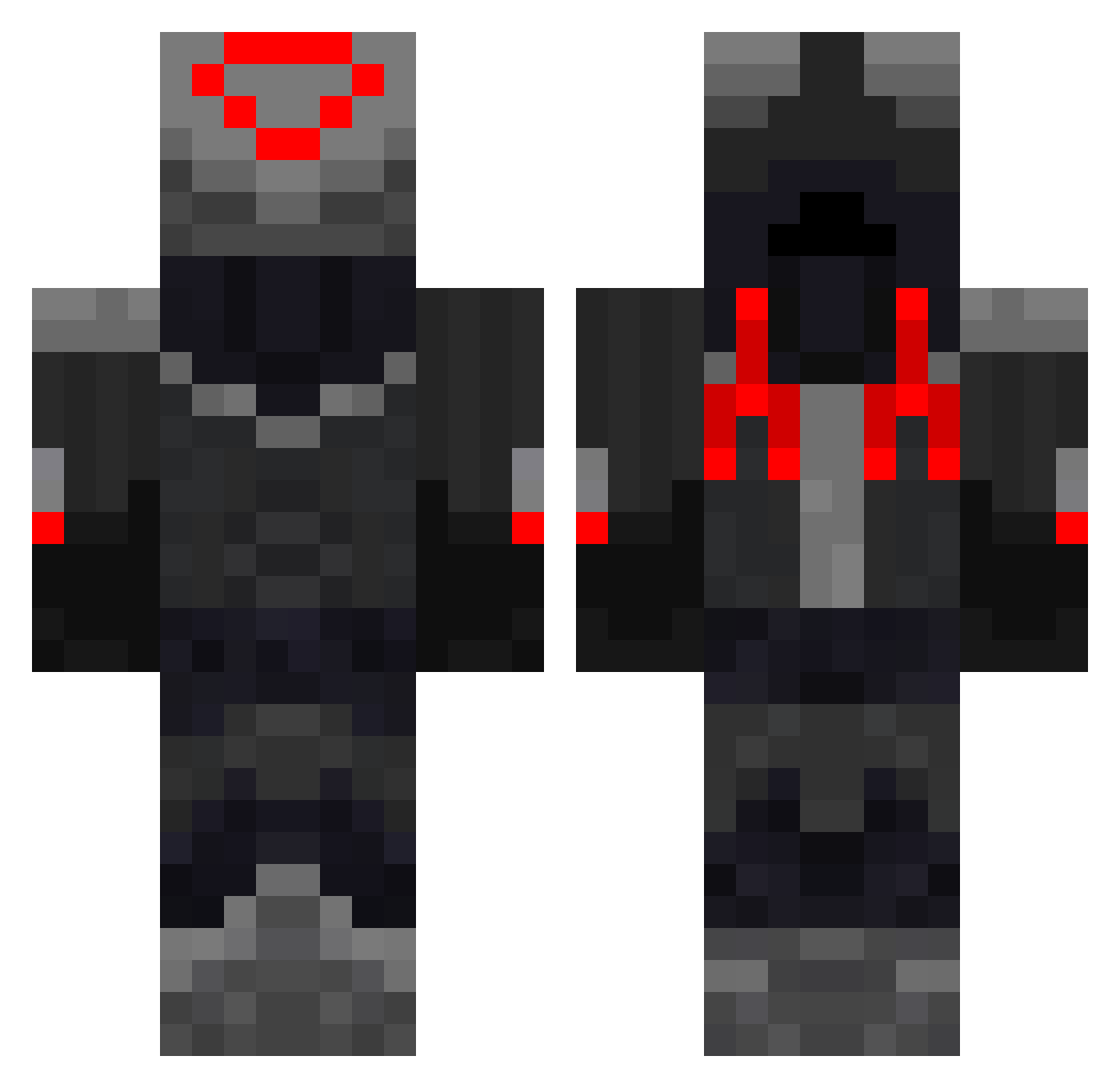 Djoloco Minecraft skin, front and back view