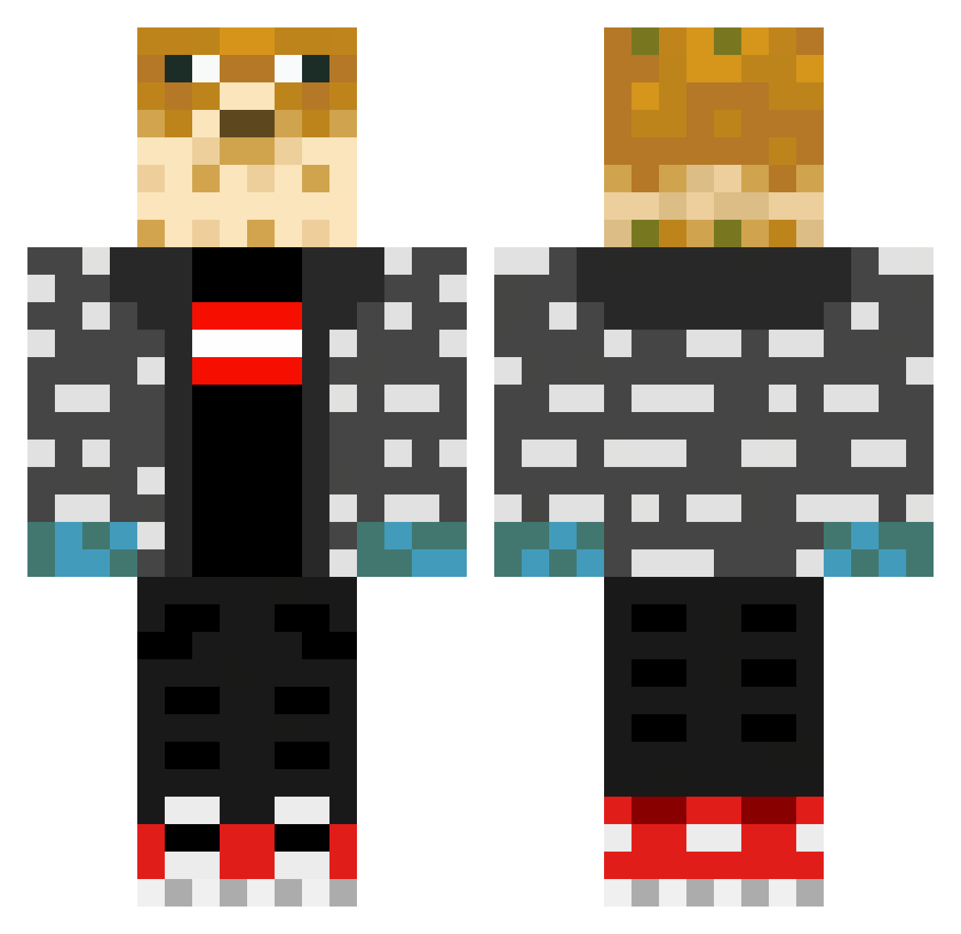 Satt1tejas Minecraft skin, front and back view
