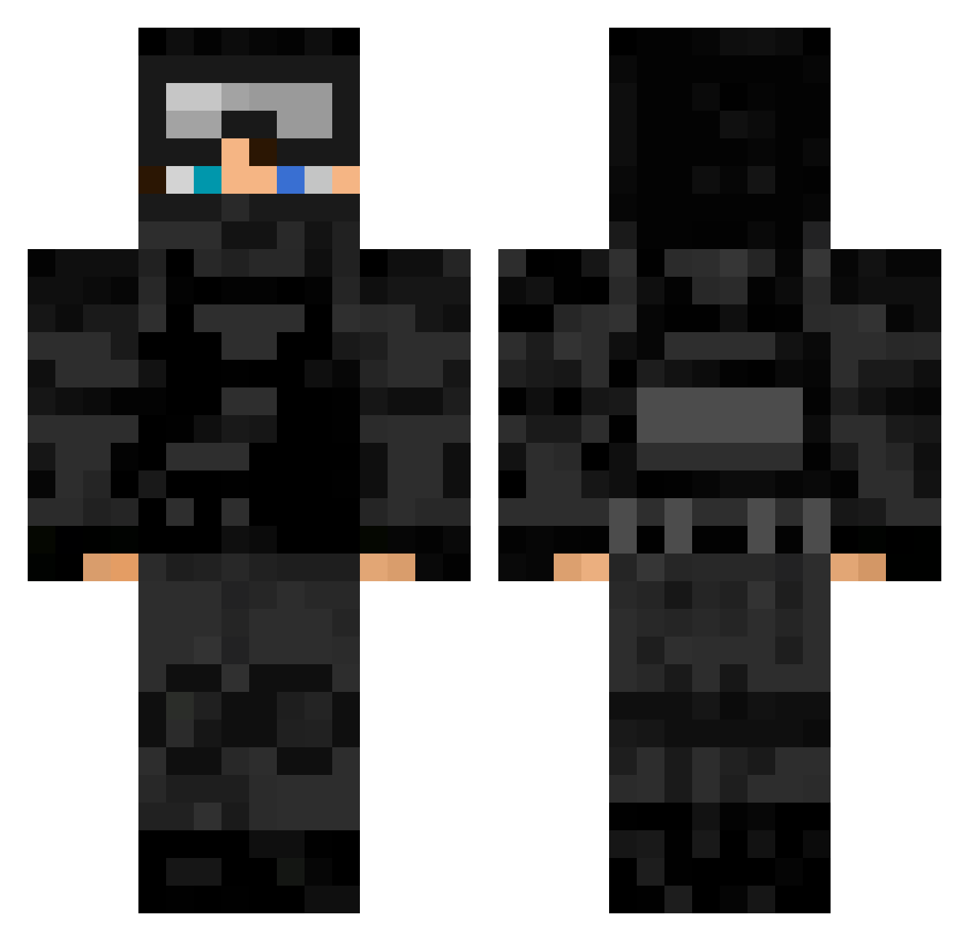 potato10ftw Minecraft skin, front and back view