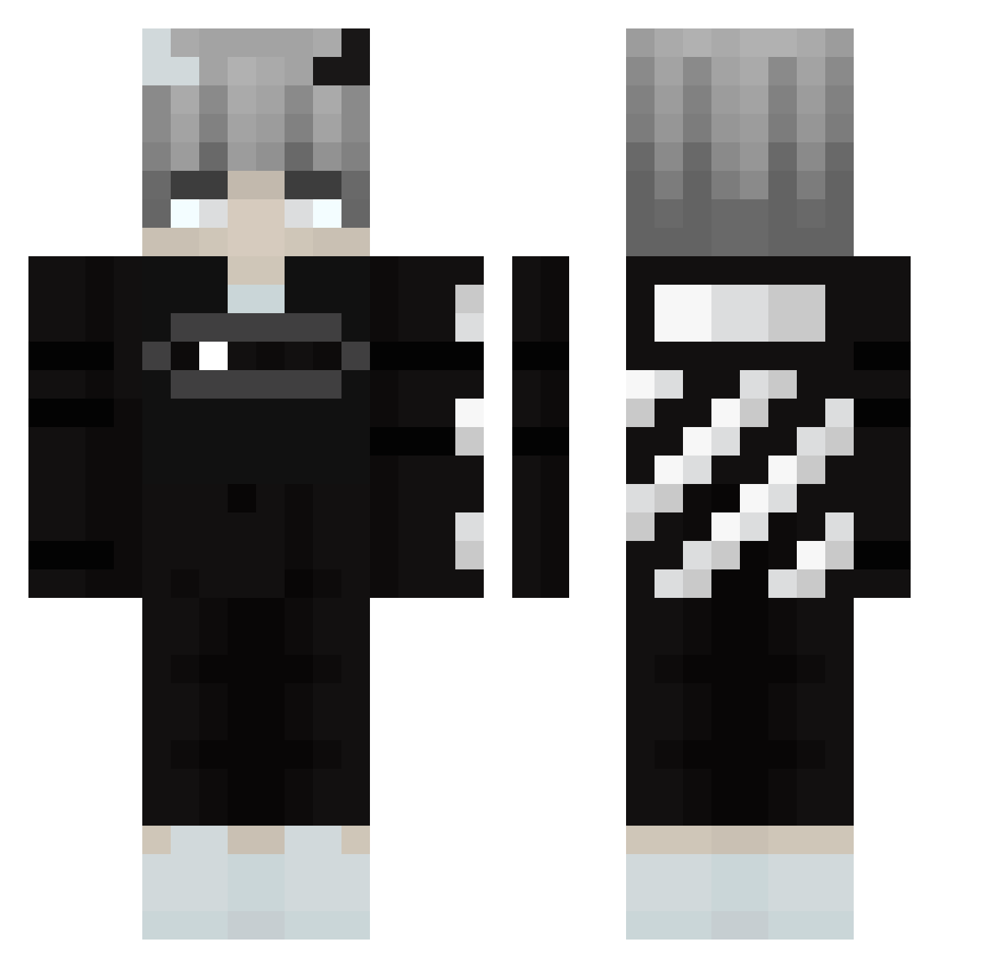 qth_a Minecraft skin, front and back view