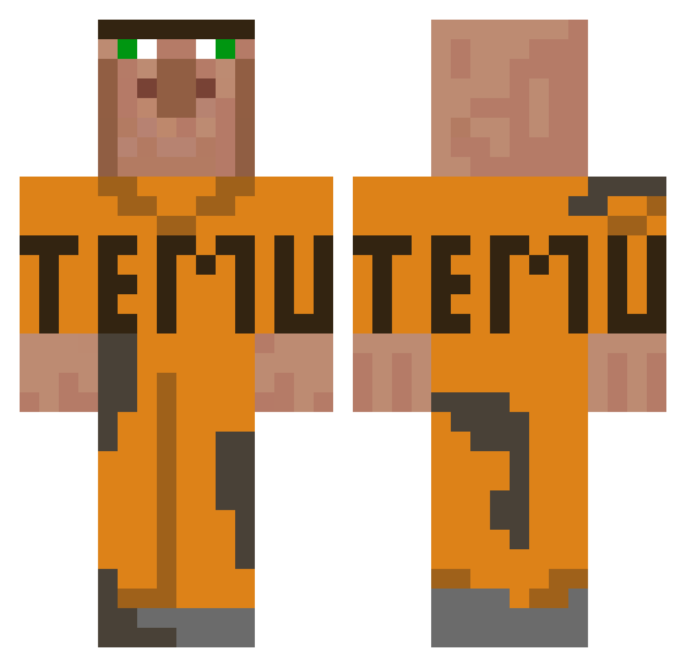 RafkoBa_187 Minecraft skin, front and back view