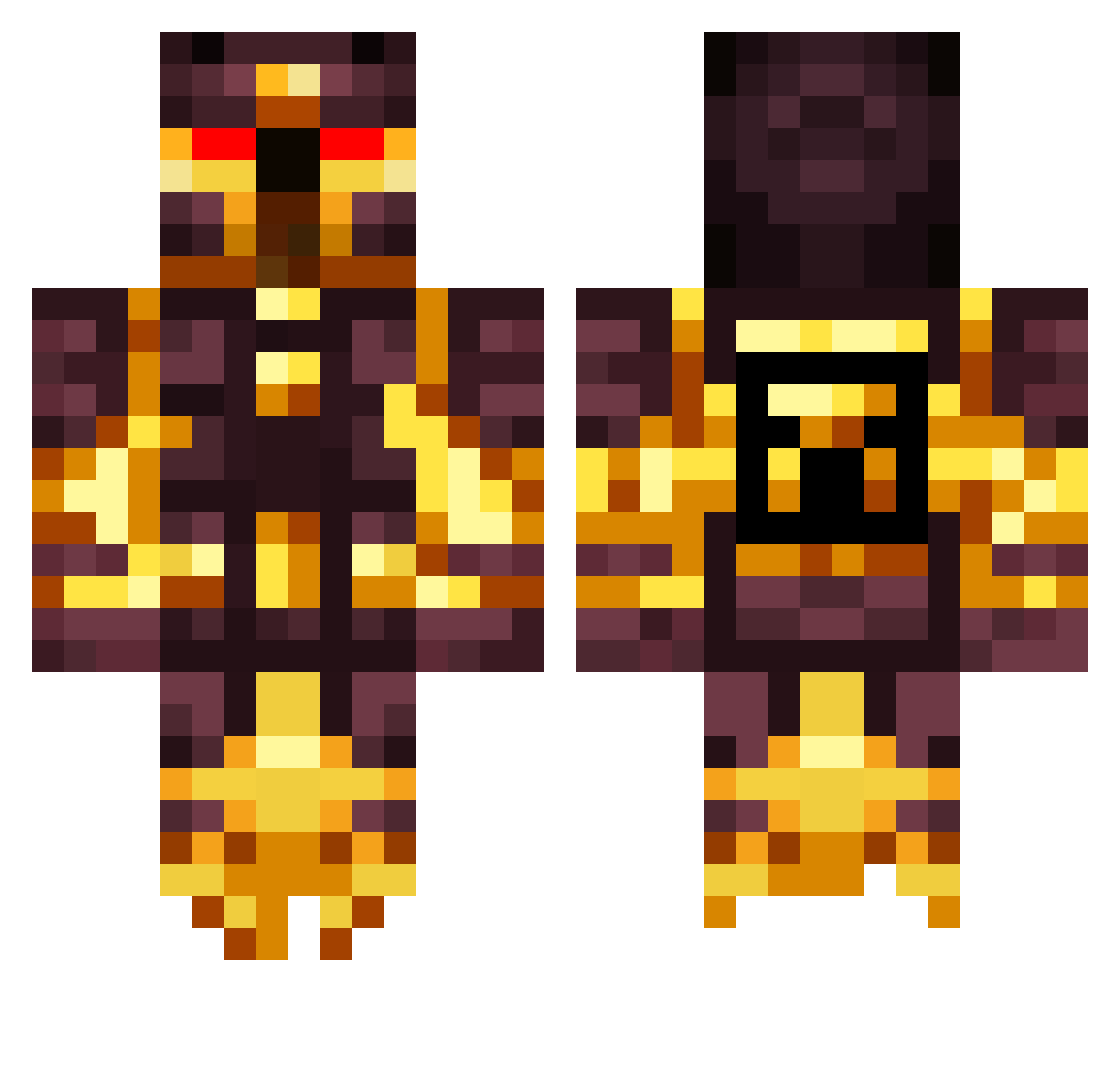 OllieBobs2015 Minecraft skin, front and back view