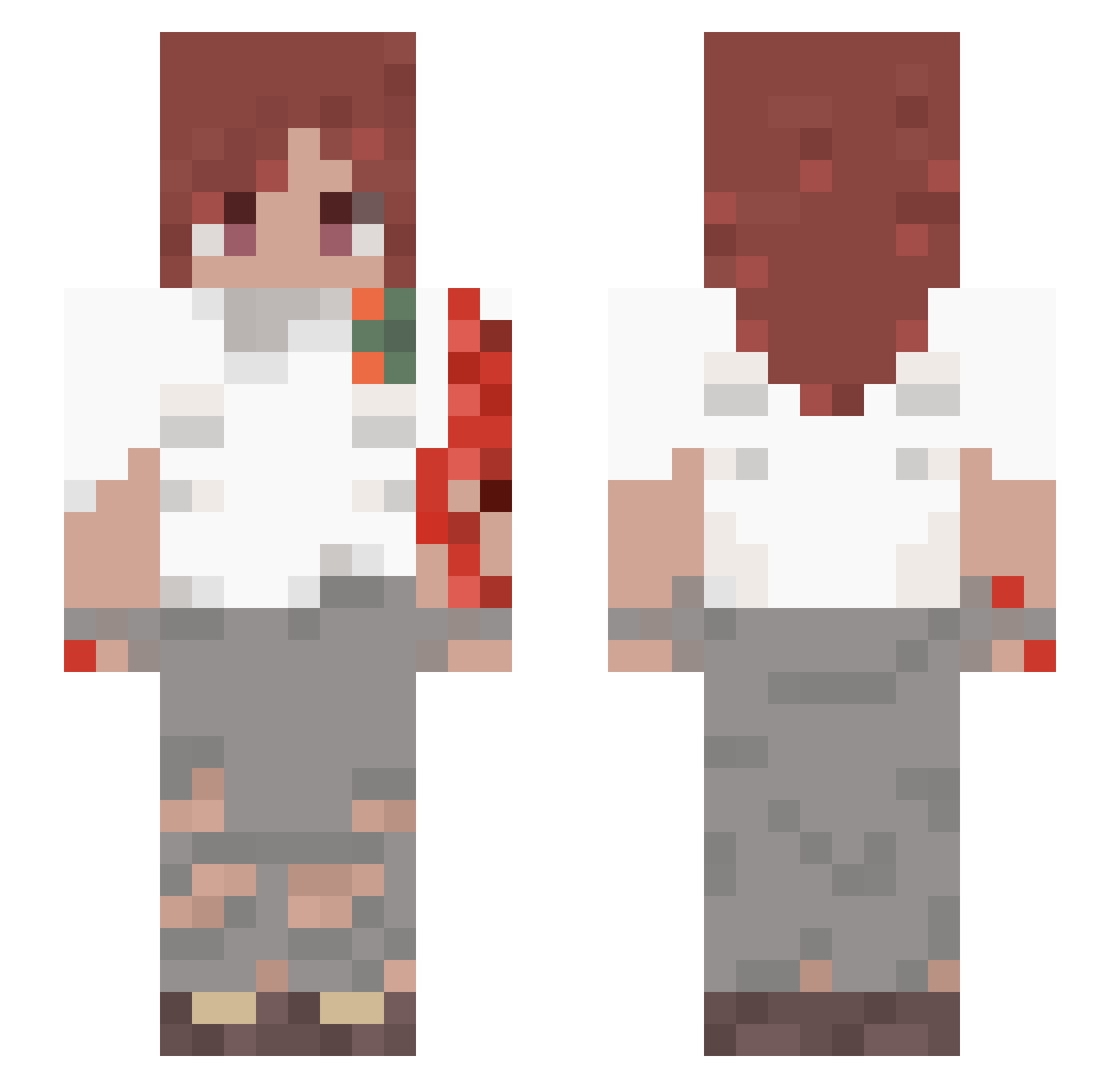 AxelBlade__ Minecraft skin, front and back view