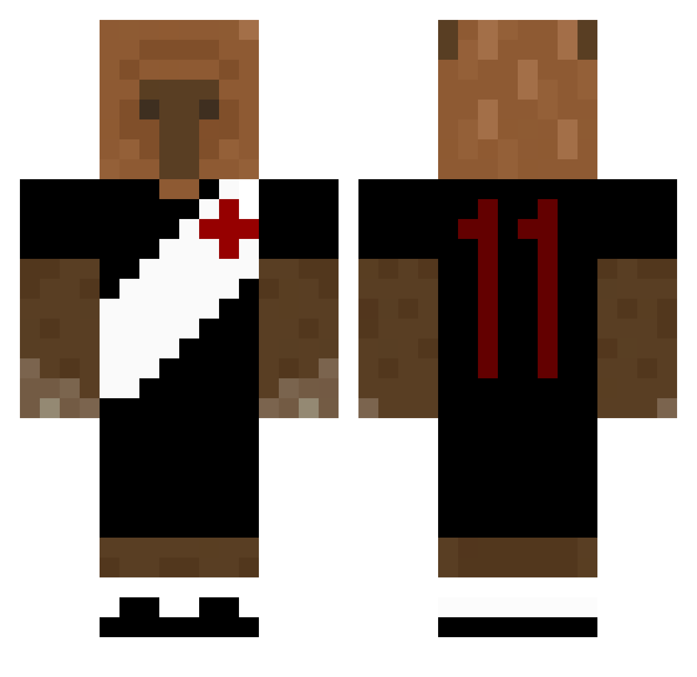 r1ckzao Minecraft skin, front and back view