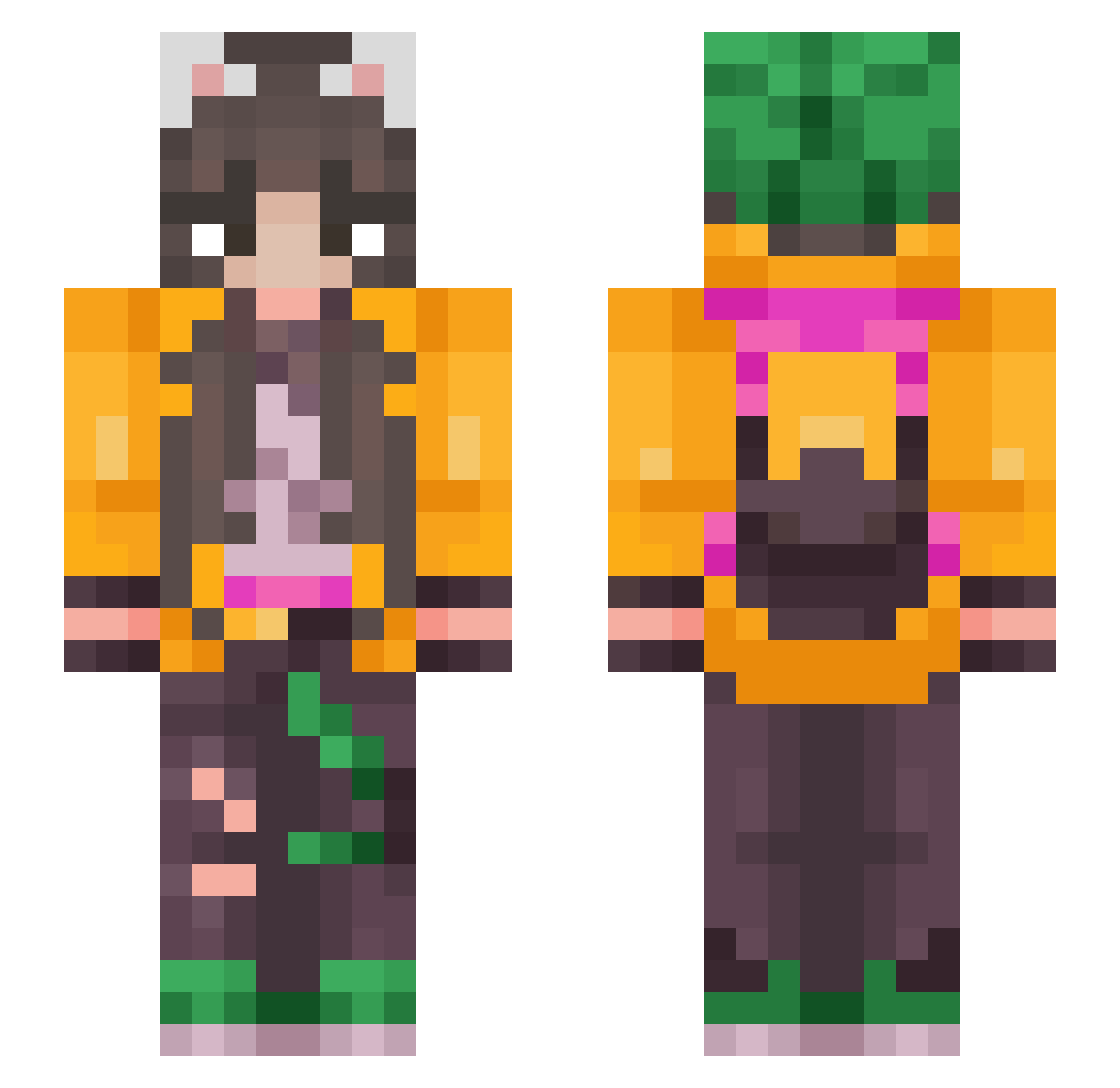 zThuund3r Minecraft skin, front and back view