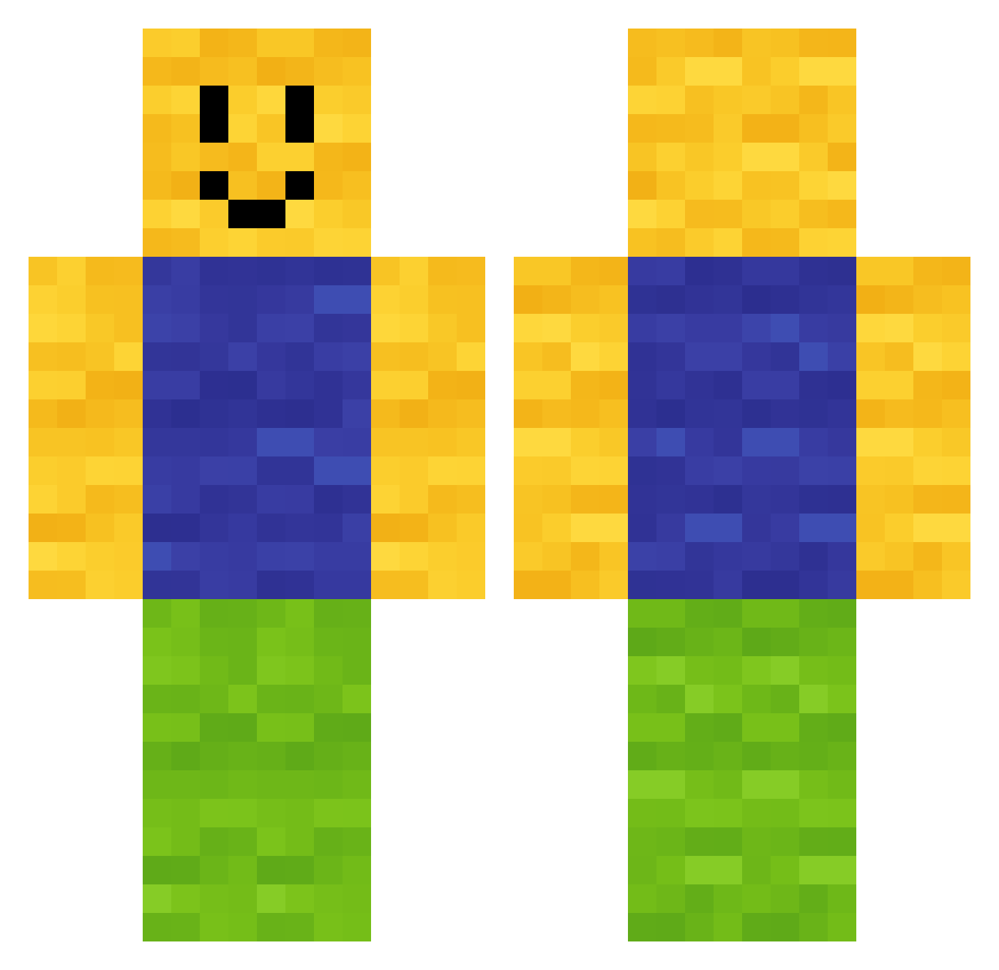 Lekk666owo Minecraft skin, front and back view