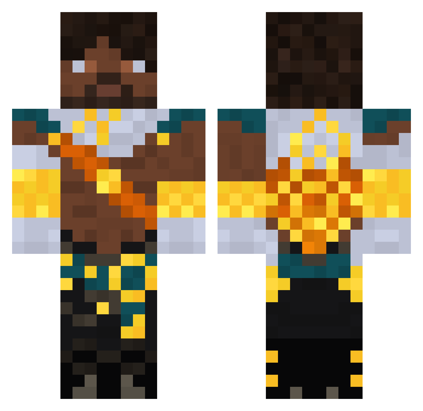 Saucyy_Timmyy Minecraft skin, front and back view