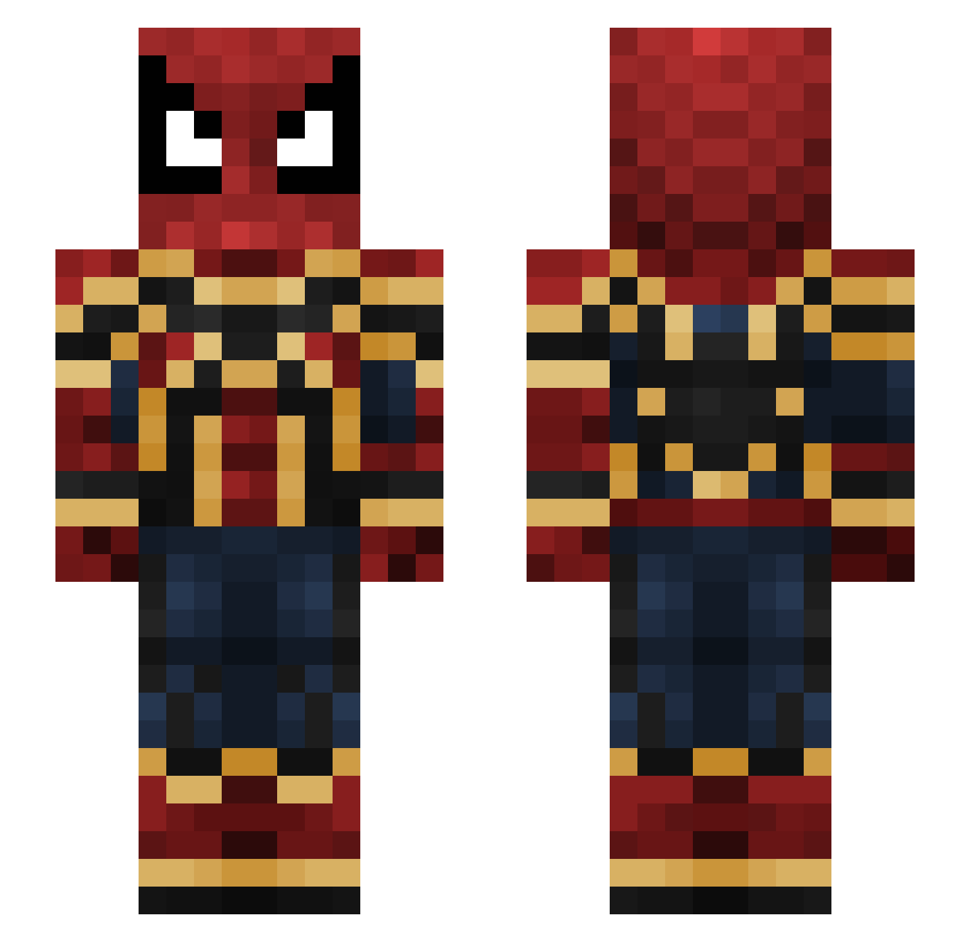 AndyScat17 Minecraft skin, front and back view