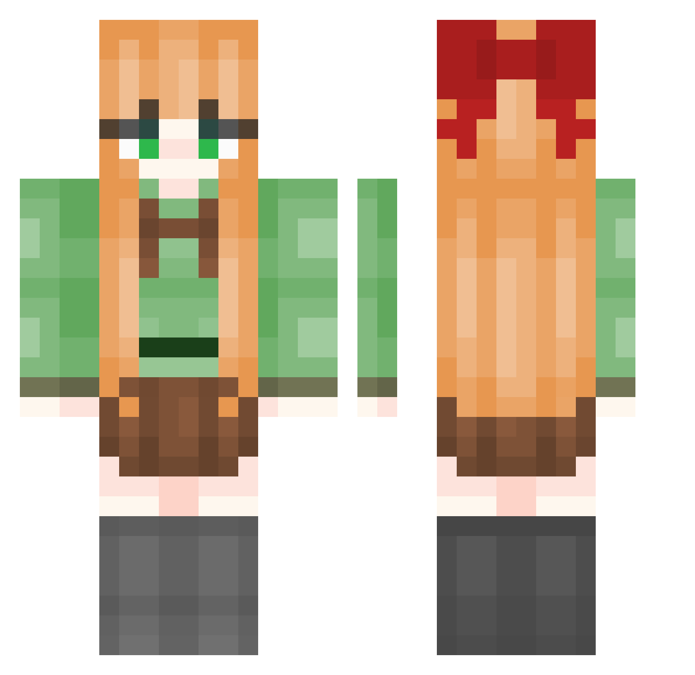 SSYeJiu Minecraft skin, front and back view