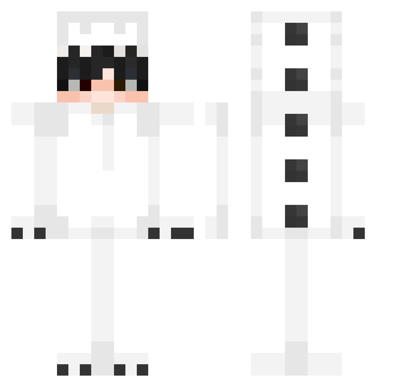 atoea Minecraft skin, front and back view