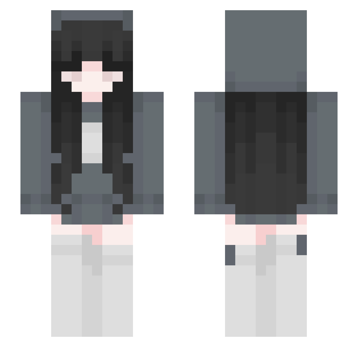 Binguhs Minecraft skin, front and back view