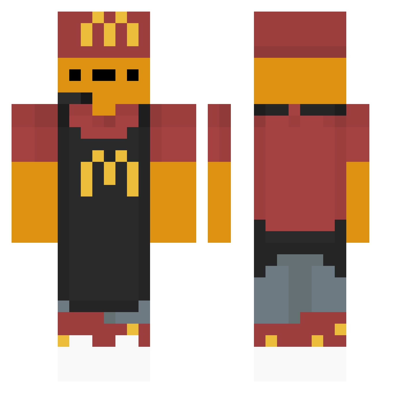 Sick_meme_lad Minecraft skin, front and back view