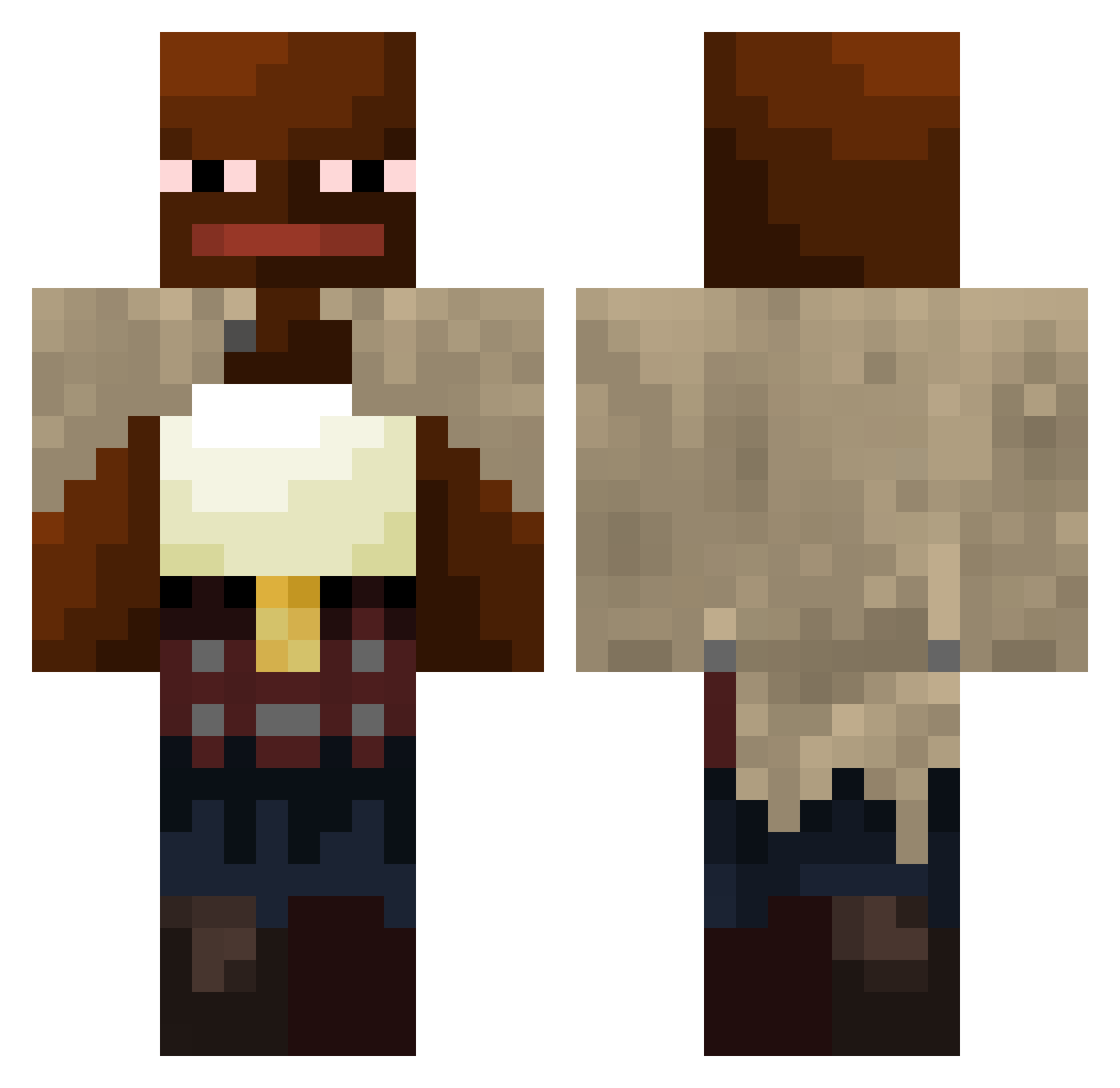Hans_der_Bote Minecraft skin, front and back view
