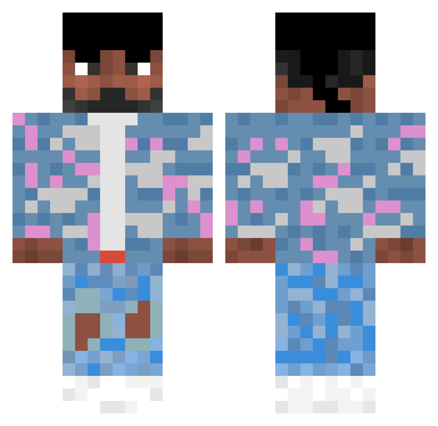 Wolverine9288 Minecraft skin, front and back view