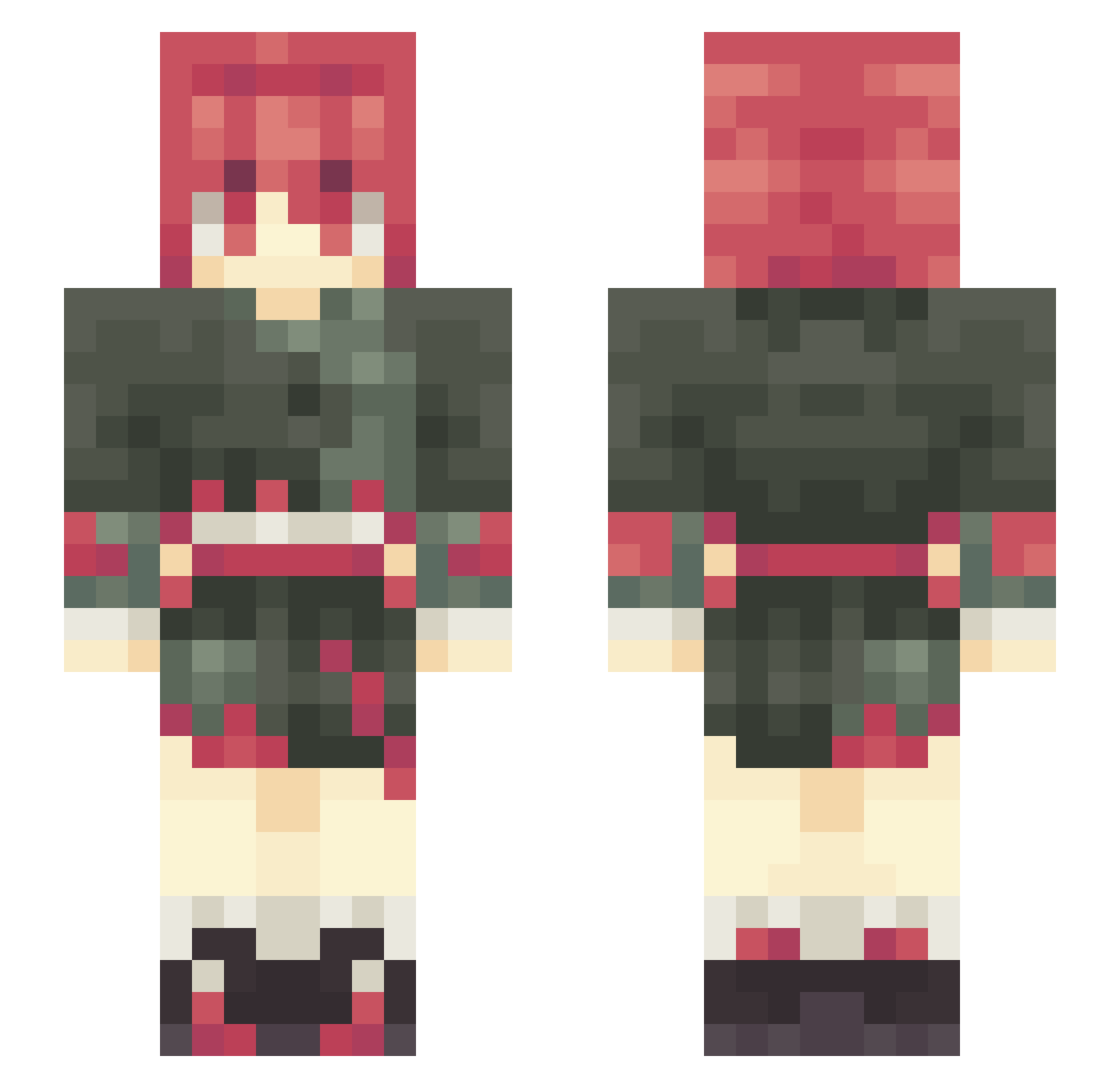 Sealynor Minecraft skin, front and back view