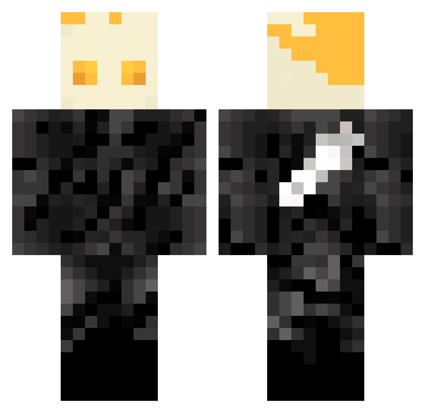 TRON137 Minecraft skin, front and back view