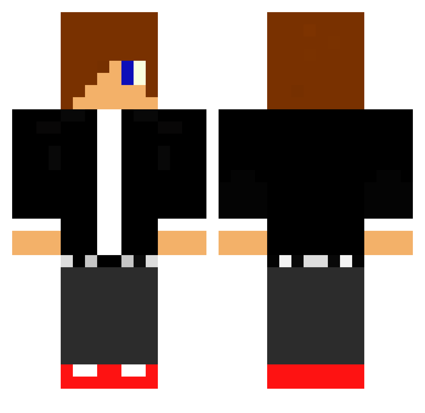 valdc78 Minecraft skin, front and back view