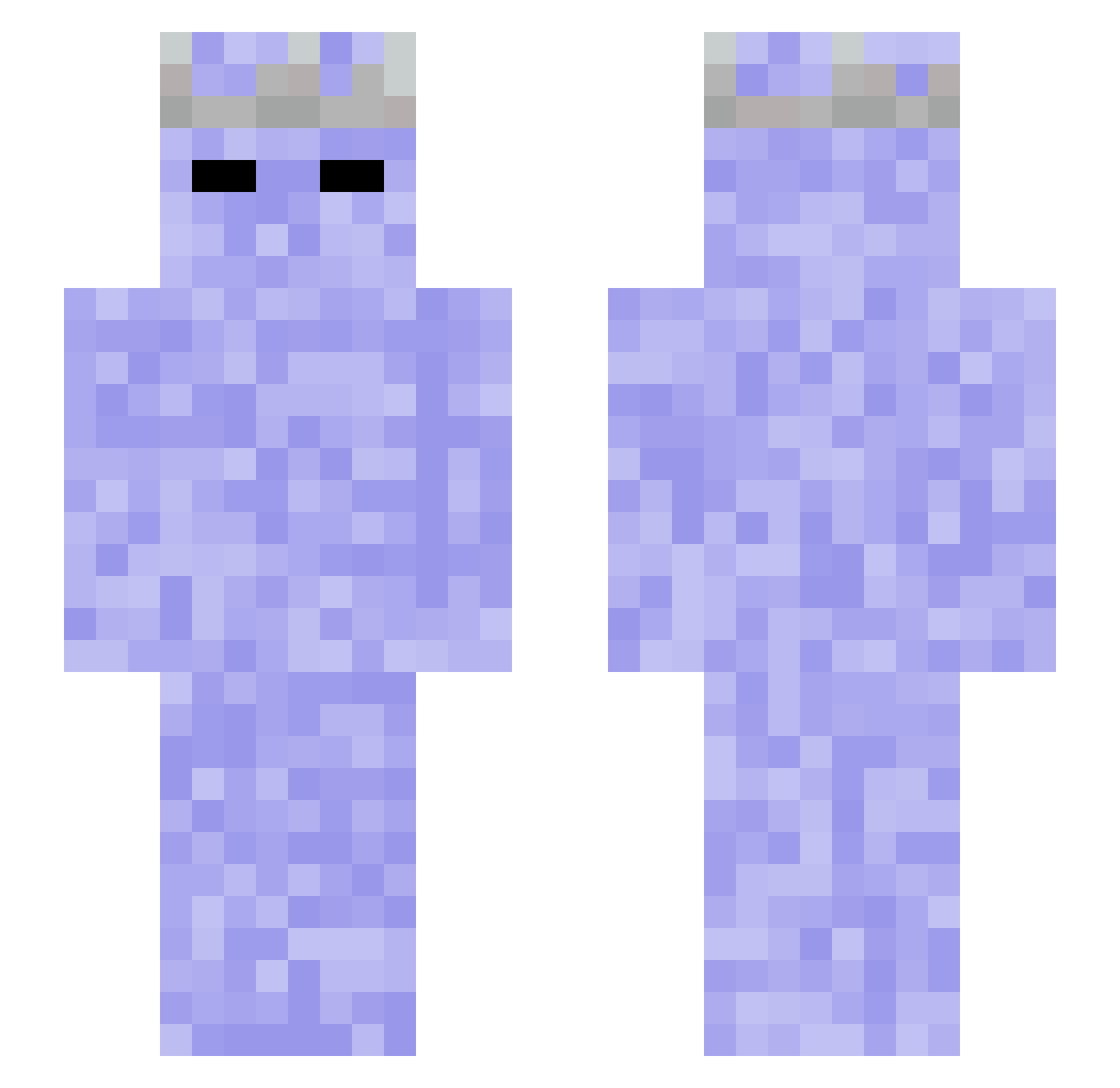 Appelsink Minecraft skin, front and back view