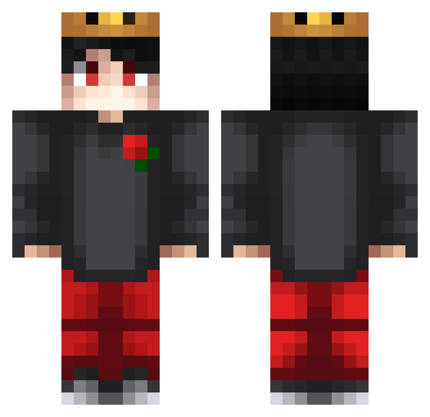TurkRamazan Minecraft skin, front and back view