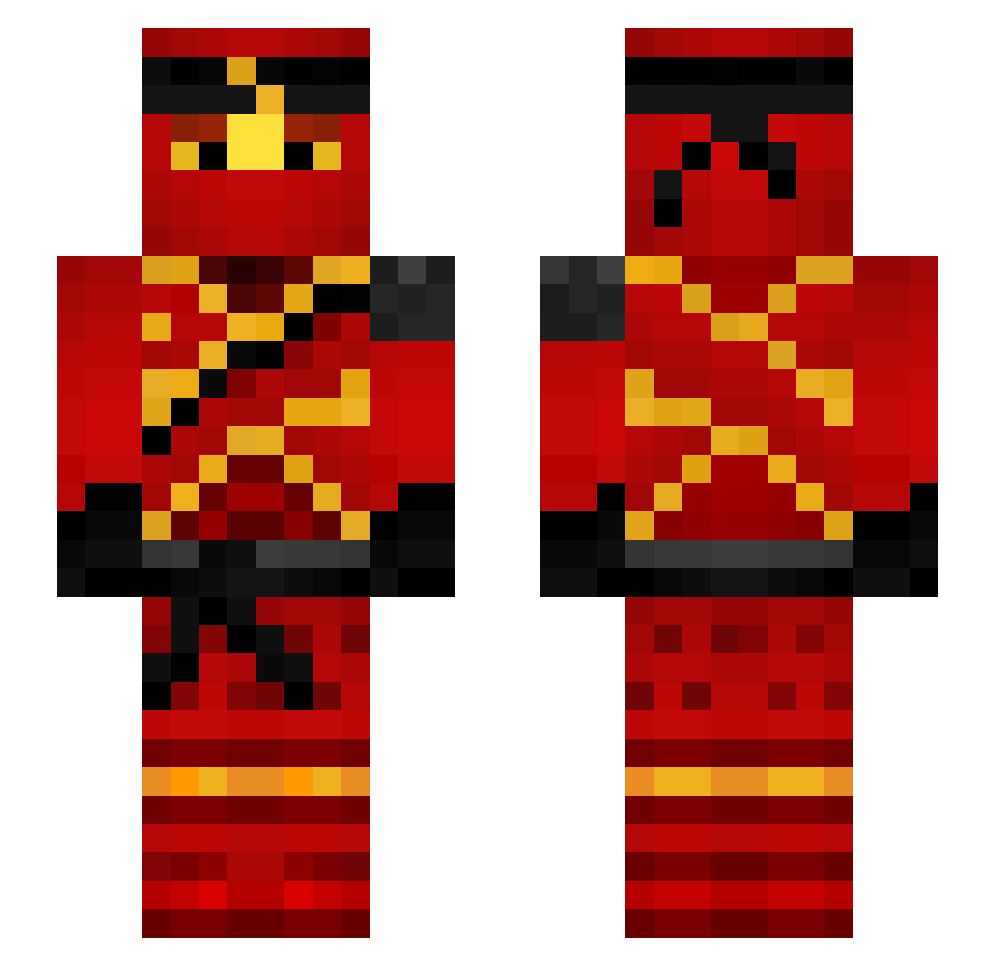 _FlexBus_ Minecraft skin, front and back view