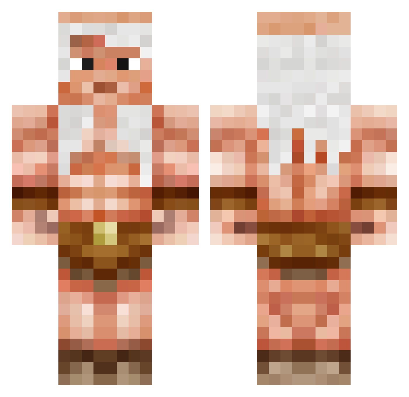 ksqubaisi Minecraft skin, front and back view