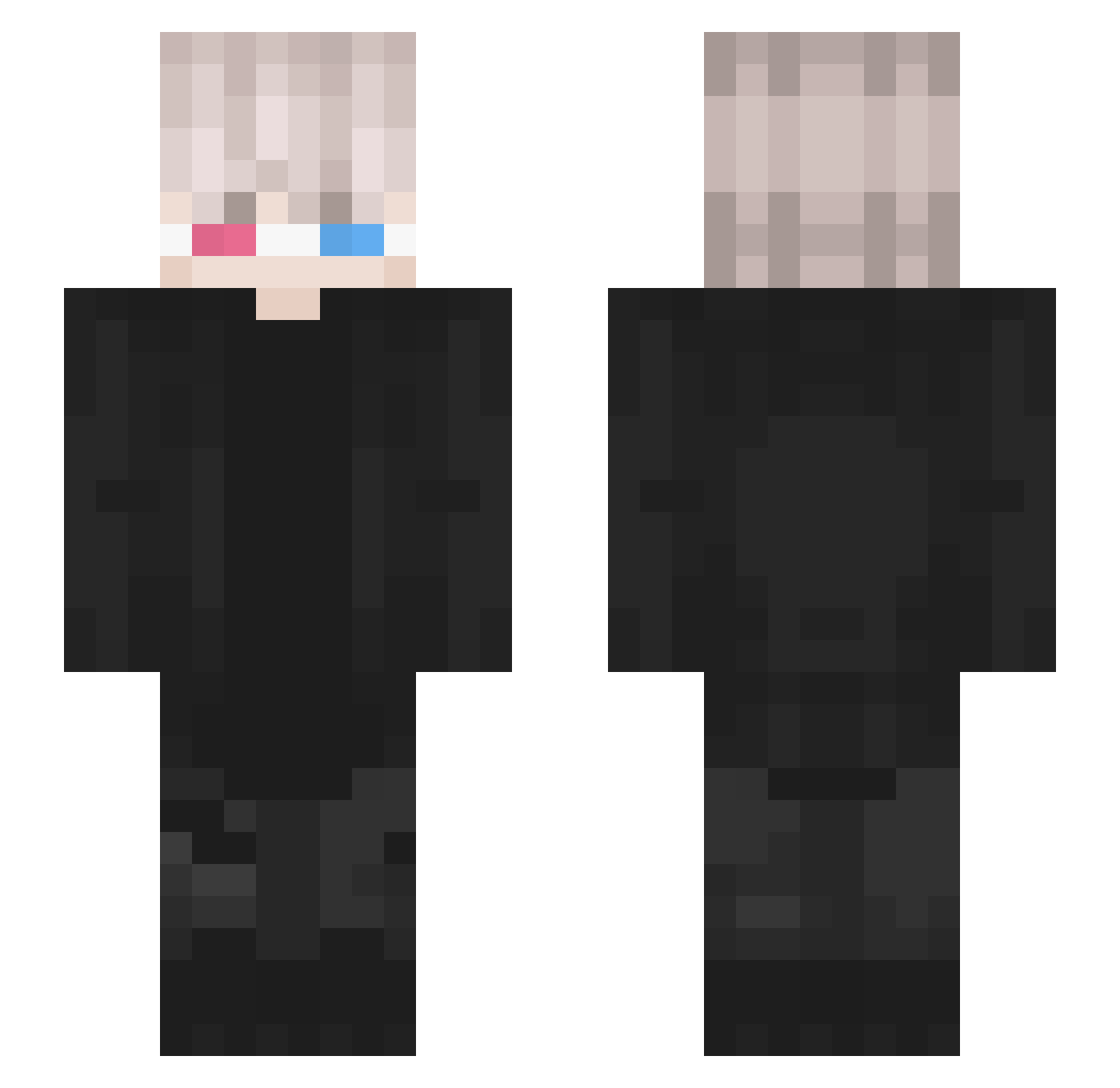 xDryGR Minecraft skin, front and back view