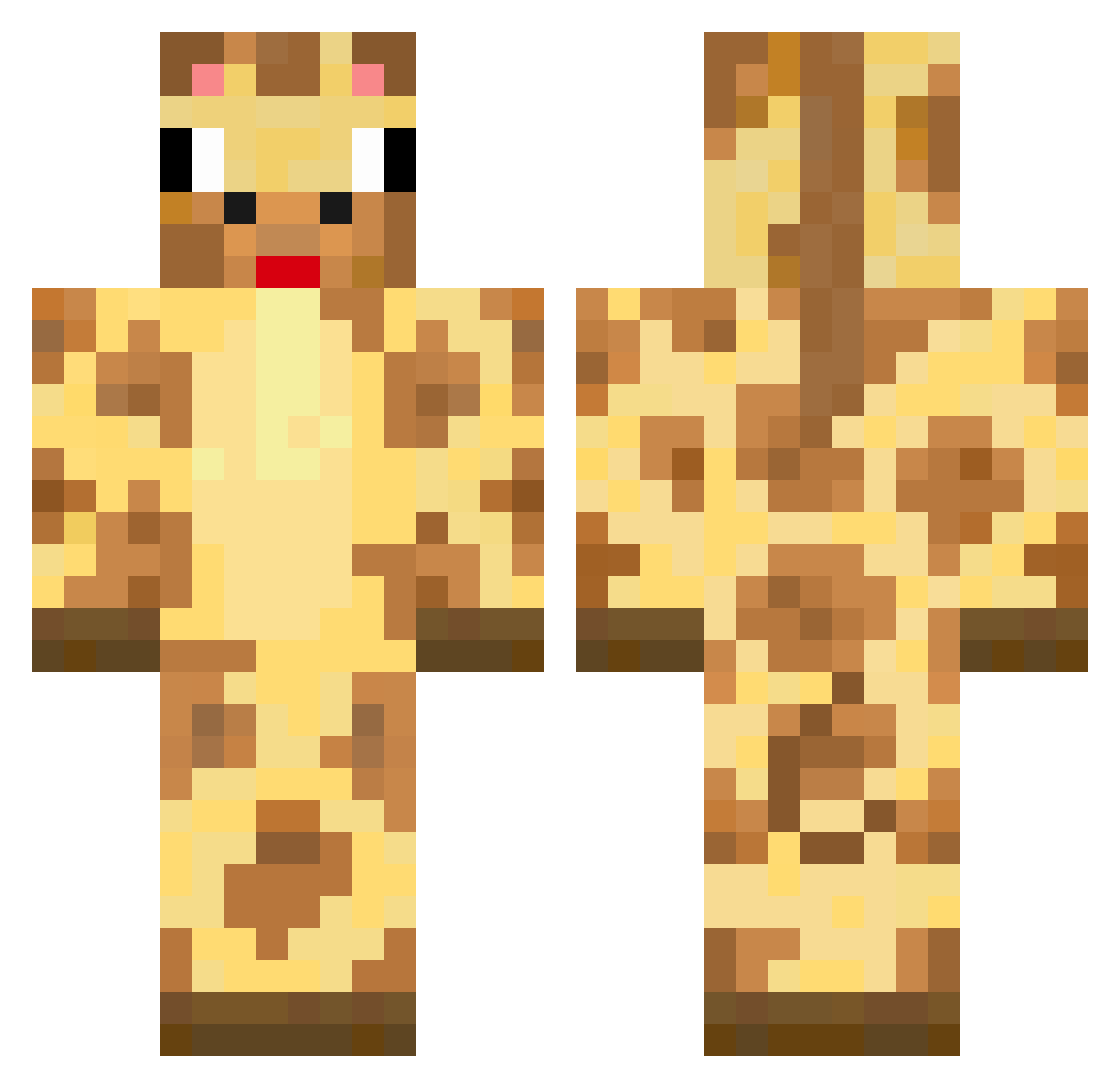 Sibusiso_ Minecraft skin, front and back view