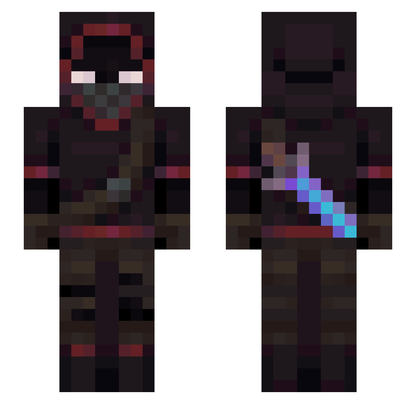 Hasenpfeffer Minecraft skin, front and back view